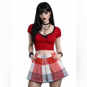 NWT Urban Renewal Pleated Miniskirt Plaid Medium 90’s Academia Gothic Versatile
